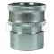 Unvalved H-Coupler, 1/4 Inch Size, 1/4-19 Inch FBSPP, Steel