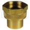 Adapter, 3/4 Inch Rigid FGHT x 1/2 Inch FNPT, Brass, Non-Swivel With SBR Washer