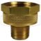Adapter, 3/4 Inch Female GHT x 3/8 Inch MNPTF, Brass Non Swivel, With SBR Washer