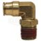 Push-In Male Swivel Elbow, Brass, 5/32 Inch Tube x 10-32 M-UNF