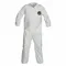 Collared Disposable Coverall, Microporous Film Laminate, Light Duty, Serged Seam, White