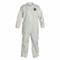 Collared Disposable Coverall, Microporous Film Laminate, Heavy Duty, Serged Seam, White