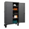 Mobile Cabinet, 4 Adjustable Shelf, 12 Gauge, Size 54-3/16 x 24 x 81 Inch