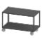 High Deck Portable Table, 2 Shelf, Size 30-1/4 x 60-1/4 x 30-1/8 Inch