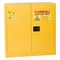 Flammable Safety Cabinet, 30 Gal., 43 Inch x 18 Inch x 44 Inch Size, Yellow, 1 Shelf