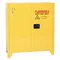 Flammable Safety Cabinet, 30 Gal., 43 Inch x 18 Inch x 48 Inch Size, Yellow, Manual Close