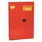 Flammable Safety Cabinet, 60 Gal., 43 Inch x 18 Inch x 65 Inch Size, Red, 5 Shelves