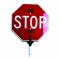 LED Paddle Sign, 90 Inch Overall Height, 18 Inch Sign Ht, Stop/Stop