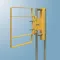 Safety Gate, 37-39.5 Inch Fit Clear Opening, A36 Carbon Steel, Safety Yellow Enamel