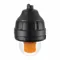 Warning Light, Amber, LED, 24VAC/DC, 60000 hr Lamp Life, Fresnel