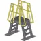 Crossover Ladder, 38 Inch Vertical Clearance, 47 1/2 Inch Platform Ht, 1 Inch Platform Dp