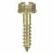 Concrete Anchor Screw, 3/4 Inch Overall Lg, 0.156 Inch Dia, Steel, Zinc Yellow, 100 PK