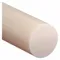 Plastic Rod, 8 Ft Length, Off-White, Opaque, 12000 Psi Tensile Strength