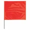 Marking Flag, 2 1/2 Inch x 3 1/2 Inch Flag Size, 18 Inch Staff Ht, Red, Blank