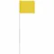 Marking Flag, 4 Inch x 5 Inch Flag Size, 18 Inch Staff Ht, Yellow, Blank, No Image