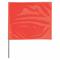 Markierungsfahne, 2 1/2 Zoll x 3 1/2 Zoll Flaggengröße, 21 Zoll Stabhöhe, fluoreszierendes Rot