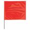 Marking Flag, 4 Inch x 5 Inch Flag Size, 18 Inch Staff Ht, Red, Blank, No Image