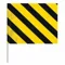 Marking Flag, 4 Inch x 5 Inch Flag Size, 30 Inch Staff Ht, Black/Yellow, Blank