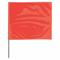 Marking Flag, 4 Inch x 5 Inch Flag Size, 36 Inch Staff Ht, Fluorescent Red, Blank