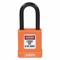 Lockout Padlock, Keyed Different, Aluminum, Std Body Size, Hardened Steel