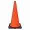 Traffic Cone, Day or Low Speed Roadway 40 MPH or Less, Non-Reflective, Black Base