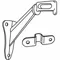 Handrail Bracket, 3 Screw Holes, Zinc, Chrome Plated, Chrome Plated