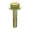 Flange Bolt, M6x1 Thread Size, Steel, Yellow Zn Plated, Class 8.8, HT, 50mm Fastener Lg.