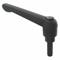 Adjustable Handle, Teardrop, Zinc, #10 To 32 Thread Size, Black