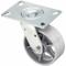 Sanitary Plate Caster, 4 Inch Dia, 5 5/8 Inch Height, A