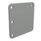 Wireway Fitting, Cover Plate, 2.5 x 2.5 Inch Size, Carbon Steel, Ansi 61 Gray, Nema 12