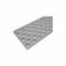 Stair Tread Cover, Raised Discs, Aluminum, 36 Inch Width, 3 3/4 Inch Depth, Gray