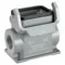 M25 Rectangular Connector Housing, Size 6 B, Surface Mount, Gray, Aluminum Die-Cast, IP65