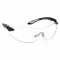 Safety Glasses, Wraparound Frame, Frameless, Gray, Black/Gray, Black/Gray, Unisex