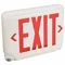 Exit Sign with Emergency Lights Red