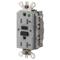 Gfci Receptacle, 20A 125V Industrial Ground Fault Receptacle, Gray