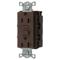 Gfci Receptacle, Self Test, 20A 125V, 5-20R, Brown