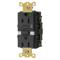 Gfci Receptacle, 15A 125V, 2-P 3-W Grounding, 5-15R, Black, With Light Light