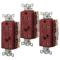 Gfci Receptacle, 20A, Tamper-Resistant, 3 Pk, Red