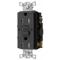 Gfci Receptacle, 15A 125V, 2- Pole 3-Wire Grounding, 5-15R, Black