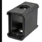 Portable Outlet Box, Blank, Feed Through, Black