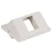 Unloaded Keystone Module, 1-Port, Angled, 1.5 Unit, Office White