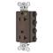 Style Line Receptacle, 20A 125V, 2-P 3-W Grounding, 5-20R, Nylon, Brown