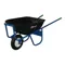 Wheelbarrow, All-Welded, Steel, Dual Wheel, 16 Inch Flat Free Tire, 4 Inch Hub