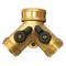 Garden Hose Shut-Off, Shut-Off Wye, Brass Hose