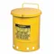 Oily Waste Can, 21 Gallon, Steel, Yellow