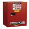 Flammable Safety Cabinet, 1 Shelf, 1 Door, Self Close, 15 Gallon, Red