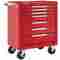 Rolling Tool Cabinet 27 Inch, Industrial Red, 7 Drawers