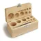 Wood Weight Case, Button/Compact Weight, 1mg To 200g