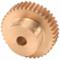 Worm Wheel, Reduction Ratio 30, Module m 1.25, Right Hand, 20 Deg Pressure Angle, Bronze