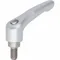 Adjustable Handle, Teardrop, Zinc, M10 Thread Size, 20 mm Stud Length